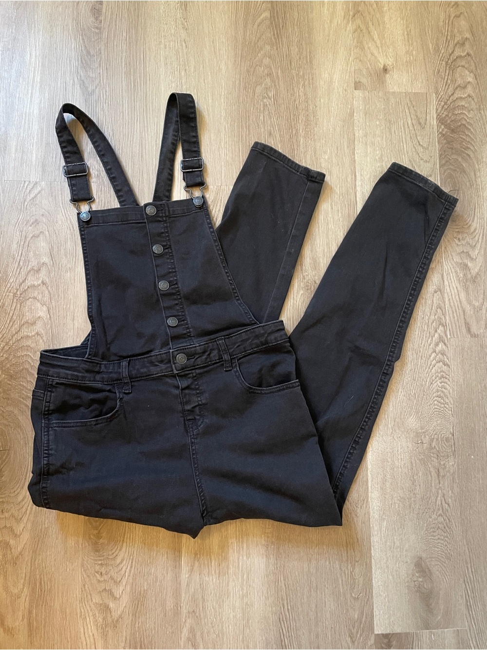Black Women's Denim Overalls Jeans (girls XL or women’s S)